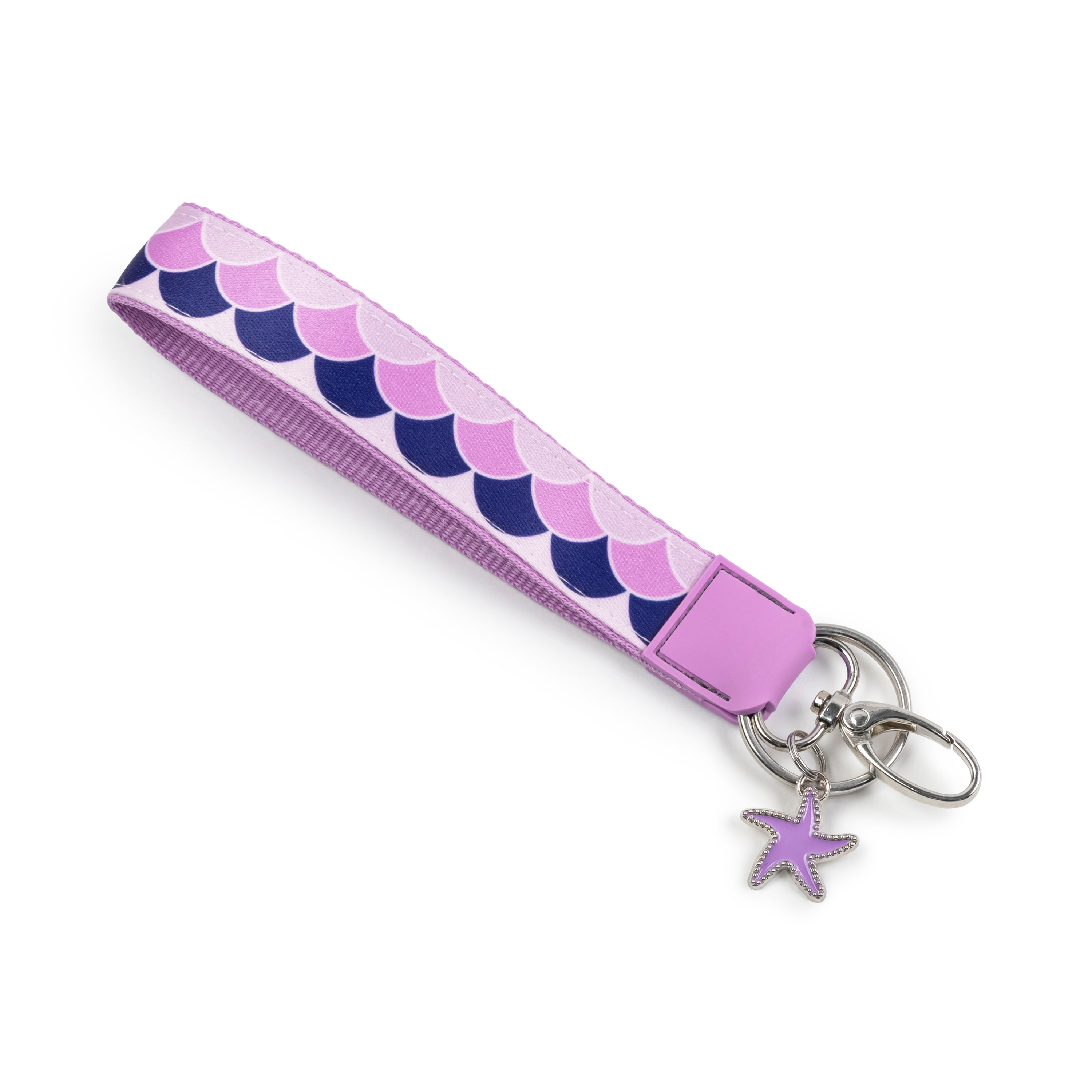 Purple Scallop Wristlet with Charm boojeebeads.